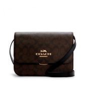 กระเป๋าสะพายข้าง COACH C5633 BRYNN FLAP CROSSBODY IN SIGNATURE CANVAS (IMAA8)