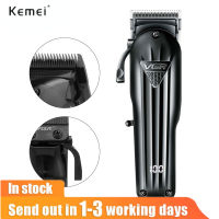 Kemei ใหม่สไตล์ Clipper ผมไฟฟ้าไล่โทนสี Clipper ไฟฟ้าใบมีดปรับ USB ชาร์จ V-282