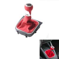 Manual 6 Speed Gear Stick Shift Lever Head Handball with Leather Boot for VW Golf 5 6 MK5 MK6 R32 GTI 04-09