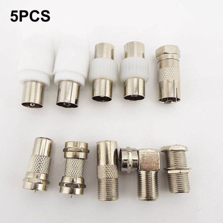 TV RF F Type Female Male Plug Adapter Connector Socket to RF Coax