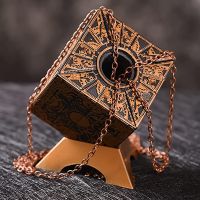 【CW】1:1 Hellraiser Puzzle Box Moveable Cube With Chain Lament Terror Film Serie Action Figure Model Home Decoration Figure Toy