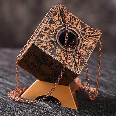 ZZOOI 1:1 Hellraiser Puzzle Box Moveable Cube With Chain Lament Terror Film Serie Action Figure Model Home Decoration Figure Toy
