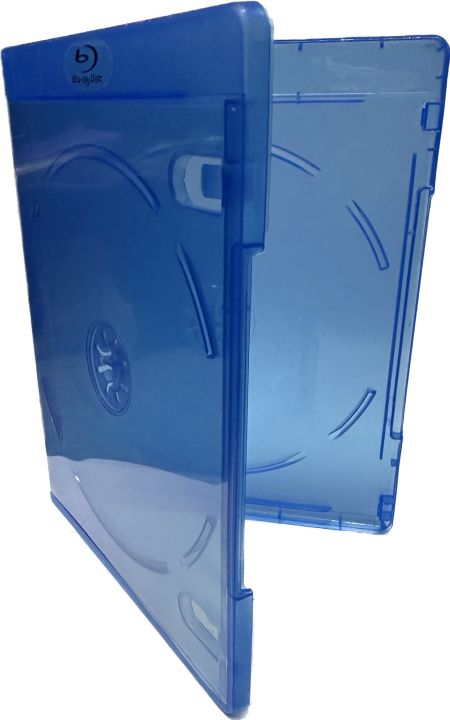 box-bluray-2-disc-blue-color-blu-ray-กล่องใส่แผ่นบลูเรย์-แบบบรรจุได้-2-แผ่นต่อใบ-สีฟ้า-50-ใบ