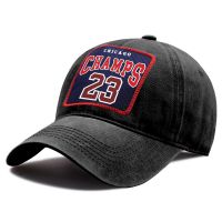 【KFAS Clothing Store】 ชิคาโก CHAMPS 23หมวกเบสบอลครีมกันแดดฮิปฮอป Snapback หมวก Unisex หมวกขี่ผ้าฝ้ายปรับ Unisex หมวกเบสบอลกลางแจ้ง