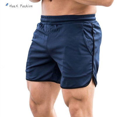 HuaX กางเกงกีฬาขาสั้นฤดูร้อนของผู้ชายกางเกงลำลองออกกำลังกายมีกระเป๋าแบบหลวมระบายอากาศ