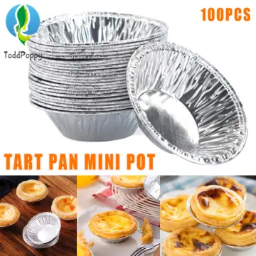  4.3in Pie Pan Dish Set 6 Pcs Mini Pie Pans for Baking and 6 Pcs Silicone  Pie Crust Protector fit 3.5-6Inch Pie Plate Nonstick Metal Round Pie Tins  for Kitchen Toaster