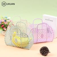 【YF】 Bathroom Laundry Basket Small Foldable Mesh Portable Plastic Storage Organizers For Household Clothes