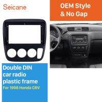 Seicane Double Din 9นิ้วสำหรับ1998 Honda Crv ขับด้านขวารถยนต์สีดำกรอบแผงหน้าปัดชุดแต่งแผงหน้าปัด