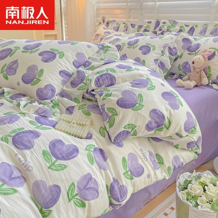 antarctica-a-double-layer-yarn-princess-bed-four-piece-set-summer-high-end-bedding-sheet-three-piece-floral-ins