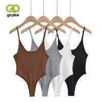 Goplus backless Body ผู้หญิงฤดูร้อนเสื้อแขนกุดบอดี้สูทสุภาพสตรี เสื้อยืดสีดำ sexys mujer เสื้อผ้าผู้หญิง C60613