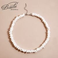 【DT】hot！ Badu Bohemia Necklace Irregular Gravel Chip Choker Fashion Beach Jewelry Puka Necklaces