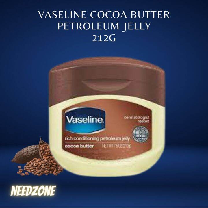 Hot exre38 Vaseline Petroleum Jelly Cocoa 212G Butter Rich Conditioning