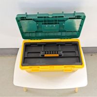 （QIQI tool） 1Pc PlasticTool14 InchOrganizers กล่องเครื่องมือสำหรับ HardwareRepair เครื่องมืออุปกรณ์เสริมพร้อมที่จับกันลื่น