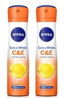 NIVEA SPRAY EXTRA WHITE C&amp;E 150 ML.นีเวีย เอ็กซ์ตร้า ไวท์ ซี แอนด์ อี สเปรย์ 150มล.(แพค 2ชิ้น)