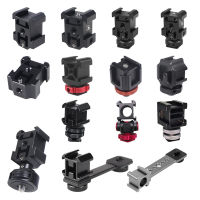 กล้อง Hot Shoe Mount Adapter วิดีโอ Triple Cold Shoe cket Light LED จอภาพไมโครโฟน Studio Flash Video Camera