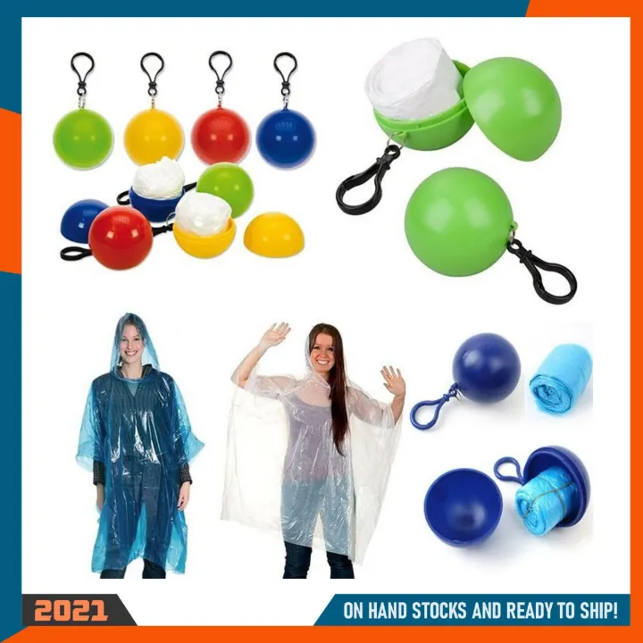 Portable Raincoat Carrying Ball Pocket with Hook Waterproof Emergency ...