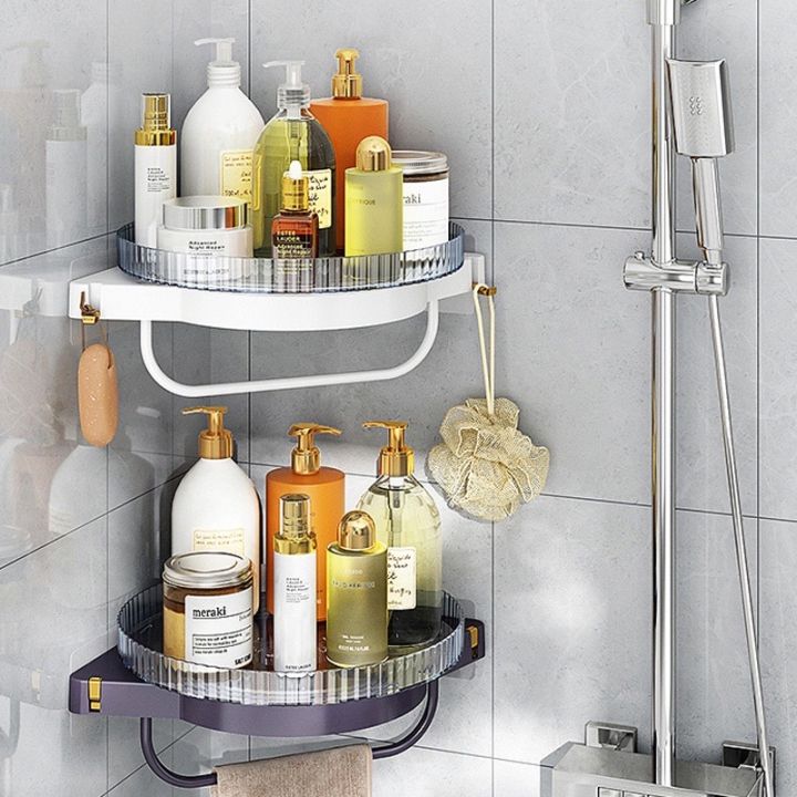 Corner Shower Caddy Bathroom Shelf Organizer No Punching Corner