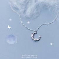 MeeningBrand❀สร้อยคอเงิน MOON DIAMOND [02-0015]