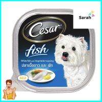 อาหารเปียกสุนัข CESAR DOG WHITE FISH &amp; VEGETABLE 100 ก.WET DOG FOOD CESAR DOG WHITE FISH &amp; VEGETABLE 100G **ลดราคาจัดหนัก **