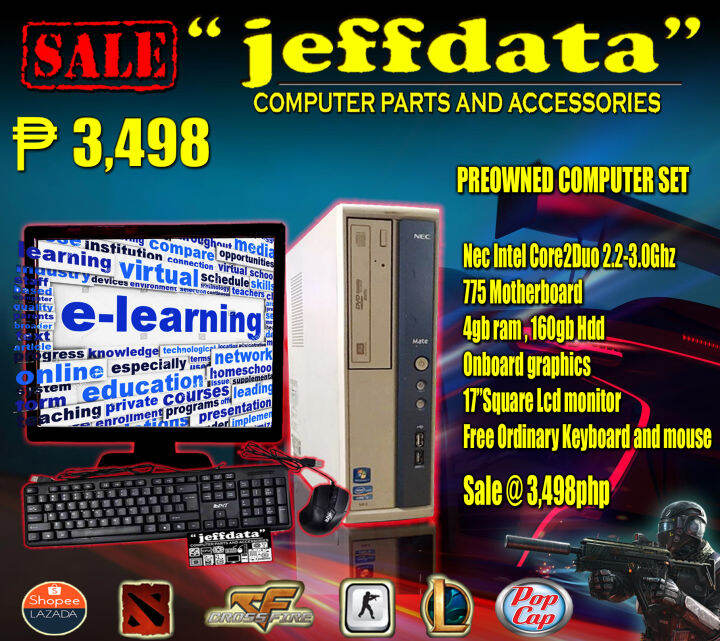 Computer Set Package Nec Intel Dualcore 2.2-2.9Ghz 4gb 160gb 17square ...