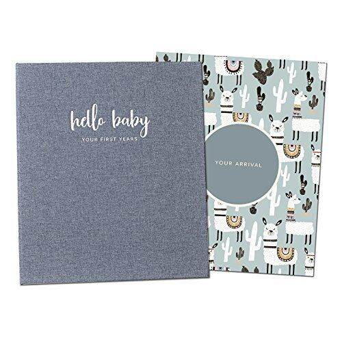 Peachly Minimalist Baby Memory Book Baby First Year Keepsake for Milestones Baby Books First