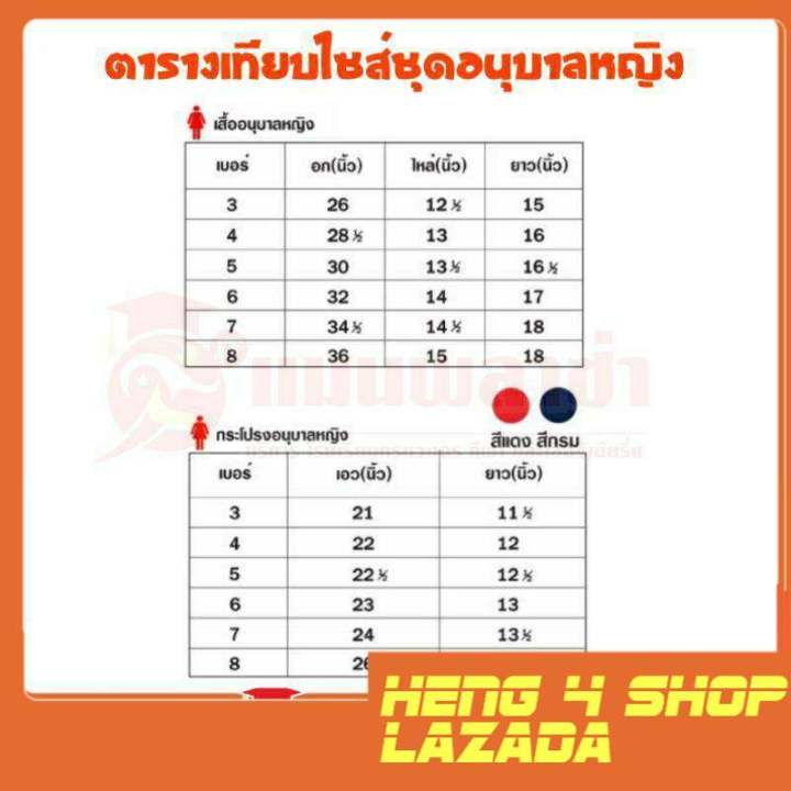 heng4shop-ชุดอนุบาล-หญิง-เสื้อนักเรียน-พร้อม-กระโปรงนักเรียน-สีแดง-สีกรม-ตราชนินทร์-อาภรณ์