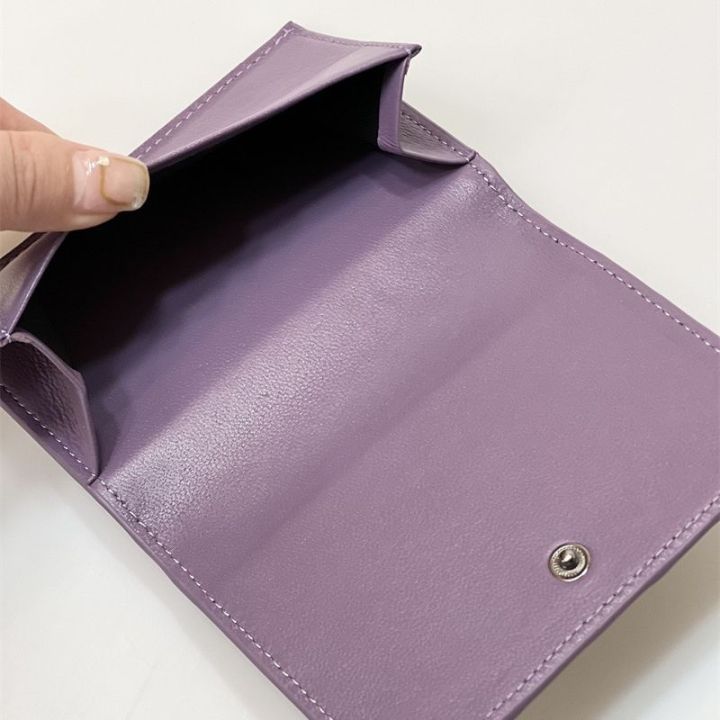 baoling-กระเป๋าใส่เหรียญบัตรกระเป๋าสตางค์หนังทอมือพับได้ชุดแพคเกจธุรกิจขายส่ง