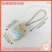 SHENGHAN อุปกรณ์เสริมสำหรับกระเป๋าสะพายหลังห้อยป้ายชื่อตุ๊กตาการ์ตูนกำมะหยี่ที่น่ารักสำหรับเด็กผู้หญิงพวงกุญแจนุ่มยัดตุ๊กตาสัตว์