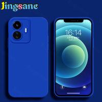 Jingsanc สำหรับ VIVO Y77 5กรัมโทรศัพท์ Case หรูหราซิลิโคนเหลวนางฟ้าตานุ่ม TPU ปลอกที่เรียบง่ายกันกระแทกรวมทุกอย่างเลนส์ปกหลัง