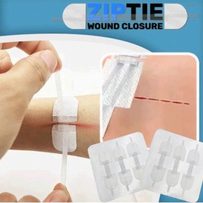 3Pcs Disposable Zip Tie Wound Closure Patch Hemostatic Adhesive Aid Emergency Kit Laceration Band Aid Without Stitches