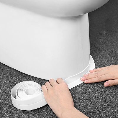 สติกเกอร์ติดผนังกันน้ำพีวีซีมีกาวในตัว,แถบกันรั่วสำหรับห้องครัวห้องน้ำเทปซีลอ่างล้างหน้าฝักบัวอาบน้ำสีขาว