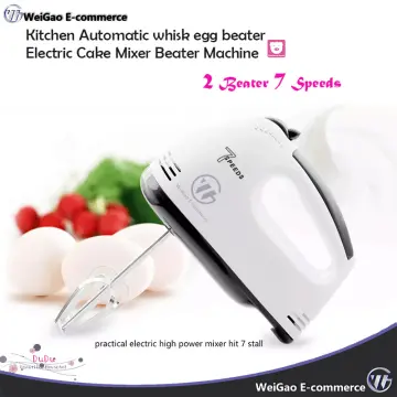 Amazon.com: Electric Hand Mixer, Electric Whisk Mixer 5-Speed 100W Power  Cake Mixer Includes 2 Stainless Steel Beaters, One Button Eject Design,  White: Home & Kitchen