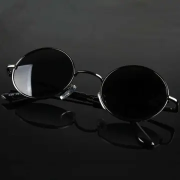 GetUSCart- NIEEPA John Lennon Vintage Round Polarized Hippie Sunglasses  Small Circle Metal Driving Sun Glasses (Mercury Lens/Silver Frame)