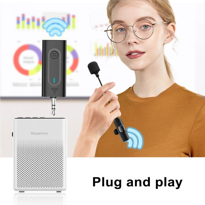 Audio Microphone Recording Microphone Wireless Lavalier Microphone Kit Easy Plugandplay Low
