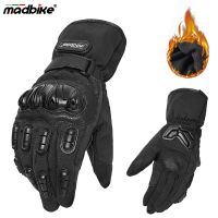 【CW】MADBIKE Winter Motorcycle Gloves Touch Screen Waterproof Guantes Moto Gloves Thermal Fleece Lined Motorbike Riding Gloves