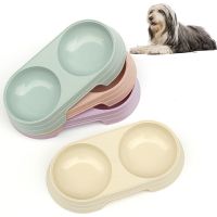 【CW】 Dog Bowls Food Feeder Durable Plastic Stalk Dish Feeding Supplies Small Accessor