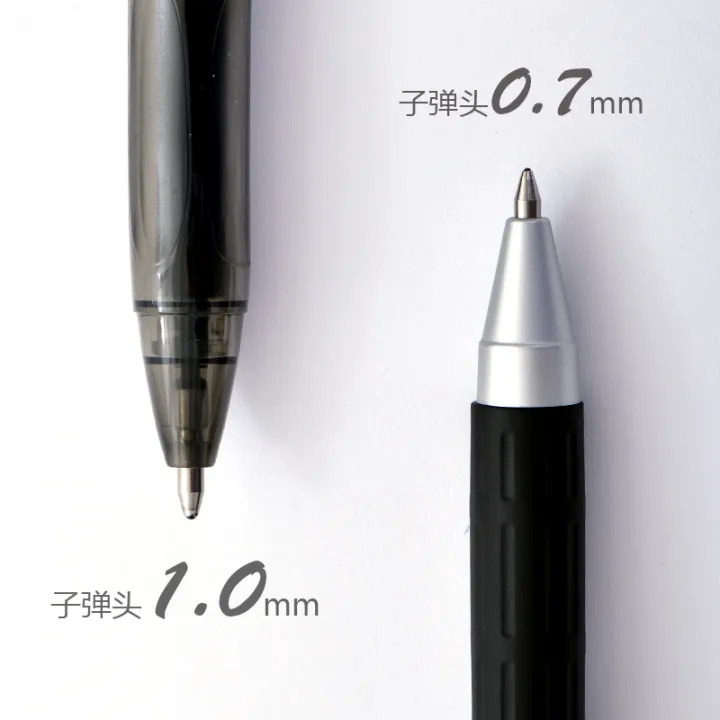 Deli0.7Bold Gel Pen1.0mmBlack Rough Stroke Signature Pen Signature Ball Pen Business Carbon Hard
