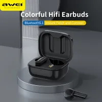 Awei T36 TWS pro Mini Wireless Bluetooth Earbuds Smart Noise Canceling Zero Delay Bass Sound Gaming music bluetooth earphone With 5 Hours Playtime Ultra low loss Bluetooth V5.1 waterproof headphone for all bluetooth mobiles