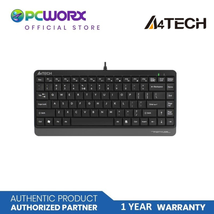 A4tech FKS11 Fstyler AShape Mini Keyboard Black Splash proof