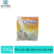 HCMSữa dinh dưỡng cho chó mèo Bio Milk gói 100g hàm lượng dinh dưỡng đậm