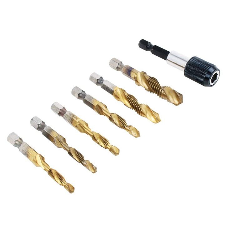 titanium-combination-drill-tap-bit-set-13pcs-sae-and-metric-tap-bits-kit-for-screw-thread-drilling-tapping-deburring