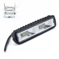 2ชิ้น48W 16 LED คานงานน้ำท่วมรถ SUV ไฟตัดหมอกขับรถออฟโรด