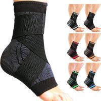 Adjustable Ankle Support Compression Ankle Brace Protector for Running Soccer Basketball Nylon Knitted Gym Bandage Ankle Strap