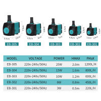 Ultra-Quiet 3-60W Submersible Water Fountain ปั๊มกรองบ่อปลา Aquarium ปั๊มน้ำถัง Fountain EU US 220V-240V