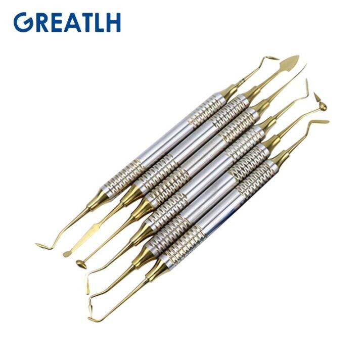 dental-composite-resin-filling-tool-double-head-thick-handle-restoration-set-dental-instrument-6pcs