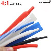 1/5/10/25/50M 4:1 Shrink Tube Diameter 4 6 8 12 16 20 40 52 72mm Adhesive Lined Sleeve Wrap with Glue Wall Tubing