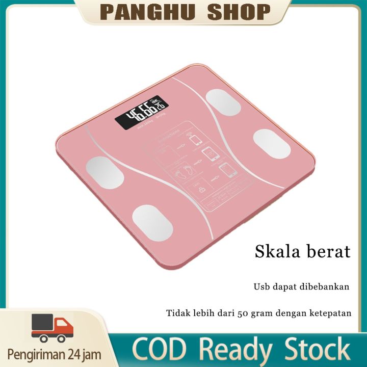 Timbangan Badan Digital Black Digital Scale Beban Load Kg Square