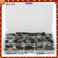 BUSH 110PCS 6/8 /10พิน ส่วนหัวของโล่วางซ้อนกันได้ 3พิน แถวคู่ ส่วนหัวของหมุดตัวเมีย ขั้วต่อซ็อกเก็ต 2.54มม. ส่วนหัวของหมุดบอร์ด PCB โล่ต้นแบบ Arduino