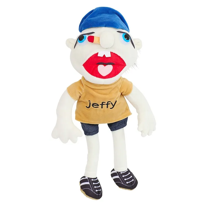 Jeff Mischievous Funny Puppets Toy With Working Mouth Jeffy Boy Hand Puppet  For Kid Gift For