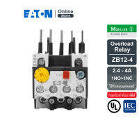 EATON ZB12-4 Overload relay การปรับกระแส 2.4-4A 1N/O+1N/C ใช้กับคอนแทคเตอร์รุ่น DILM7,9,12 - Moeller series สั่งซื้อได้ที่ Eaton Online Store